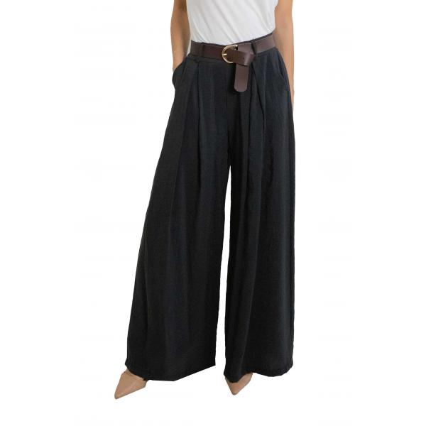 Pantalone palazzo con cintura  "Megan"